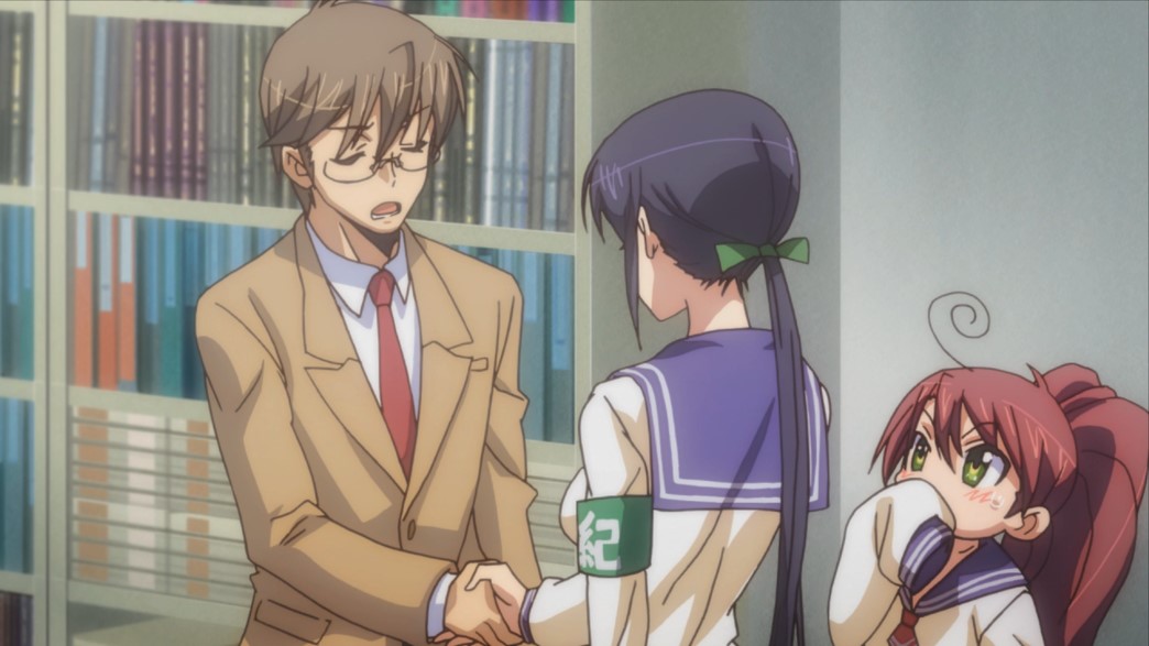 My Wife is the Student Council President Episode 3 Hiyato holds Rin Misumis hand
