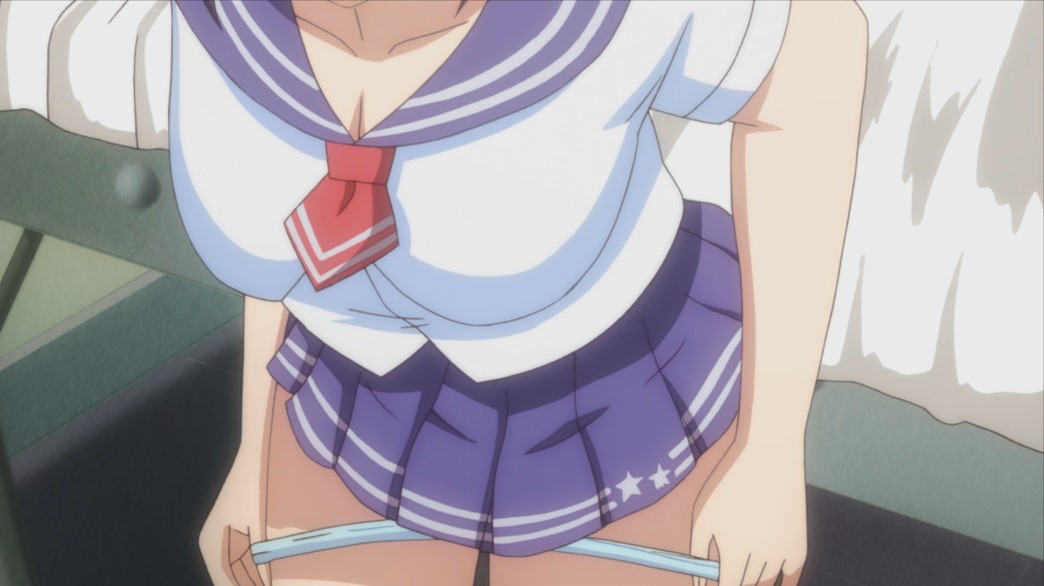 My Wife is the Student Council President Episode 8 Rin sliding panties over her bum