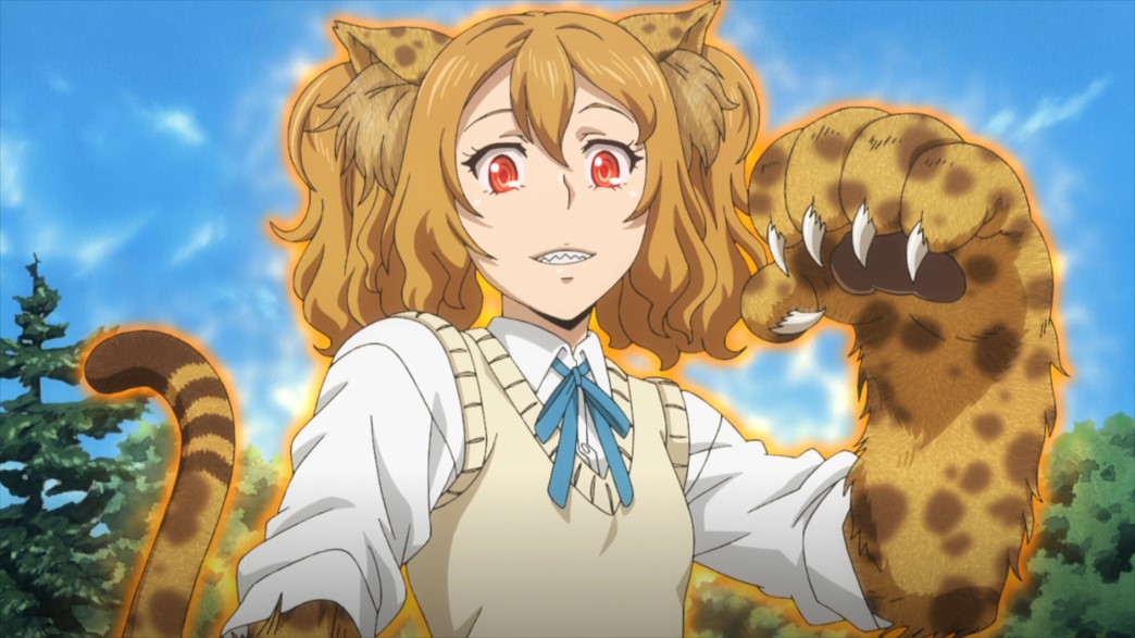 Killing Bites Episode 2 Eruza Nakanishi transforms into a Cheetah