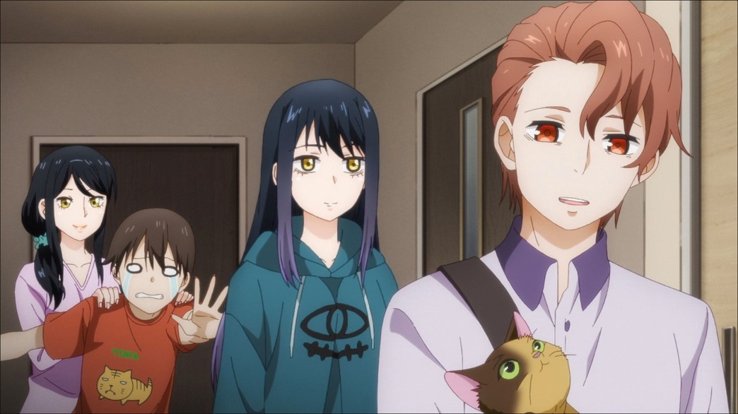 Mieruko Chan Episode 12 Zen Toono adopts the cat