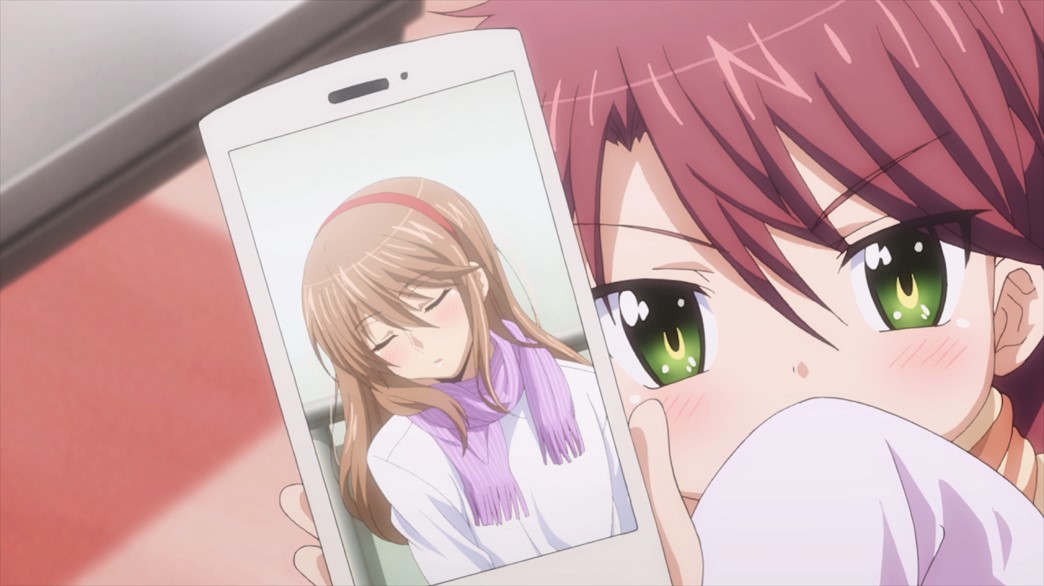My Wife is the Student Council President Episode 24 Sawatari showing Hayato the crossdressing picture