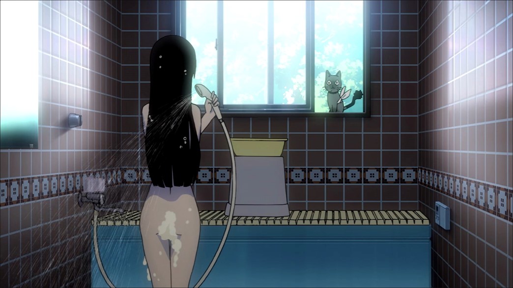 Sankarea Episode 13 Rea showering sees Babu