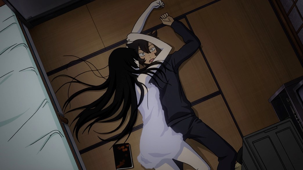 Sankarea Episode 5 Chihiro and Rea fell over
