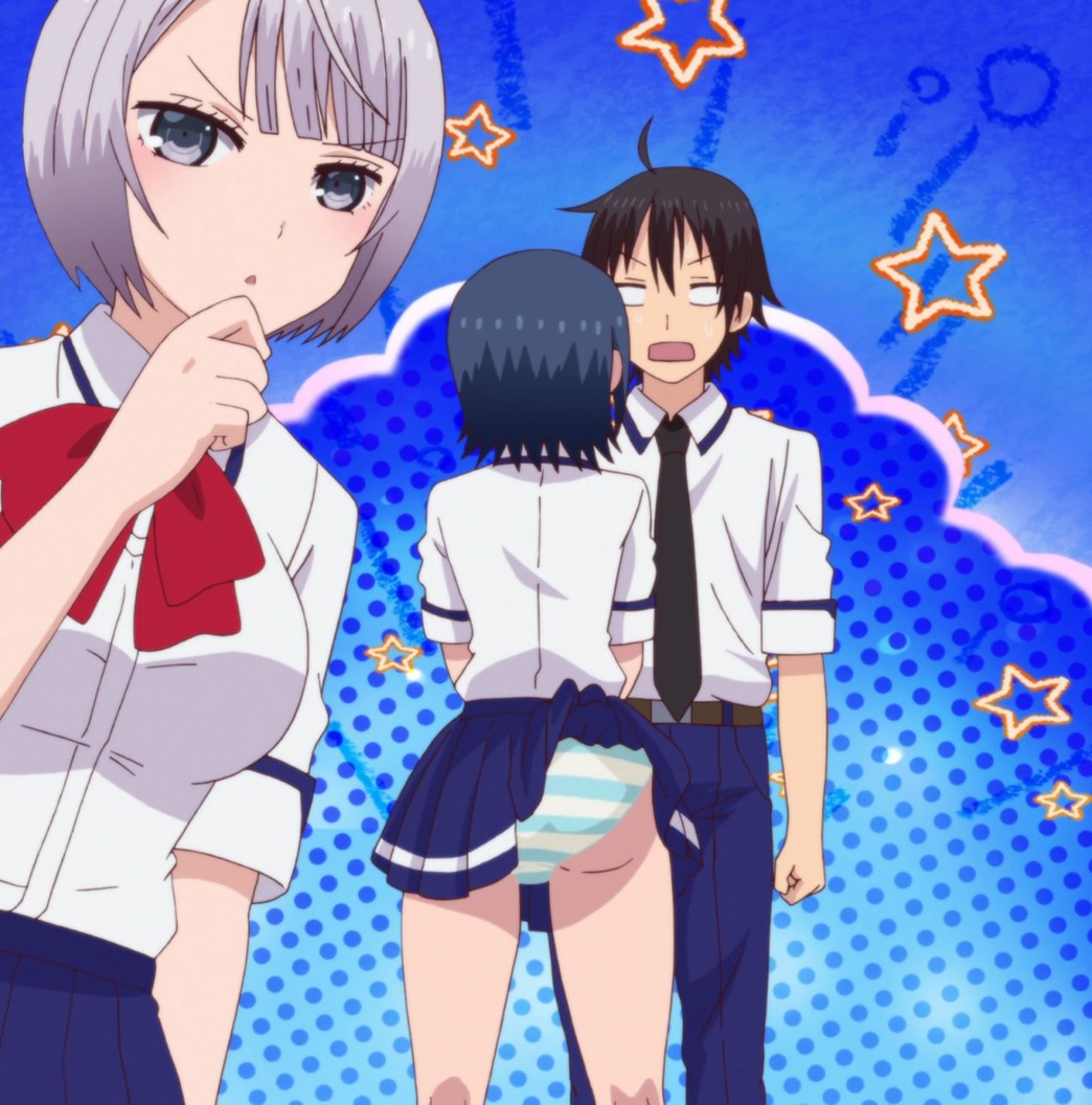 My Girlfriend is Shobitch Episode 8 Akiho Kousaka saw Saori Igarashis skirt caught in panties
