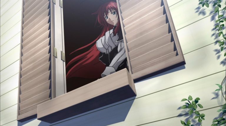 High School DxD Episode 1 Rias Gremory watching Issei