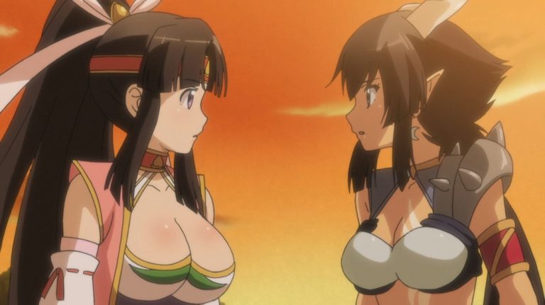 Momo Kyun Sword Episode 9 Onihime and Momoko twins