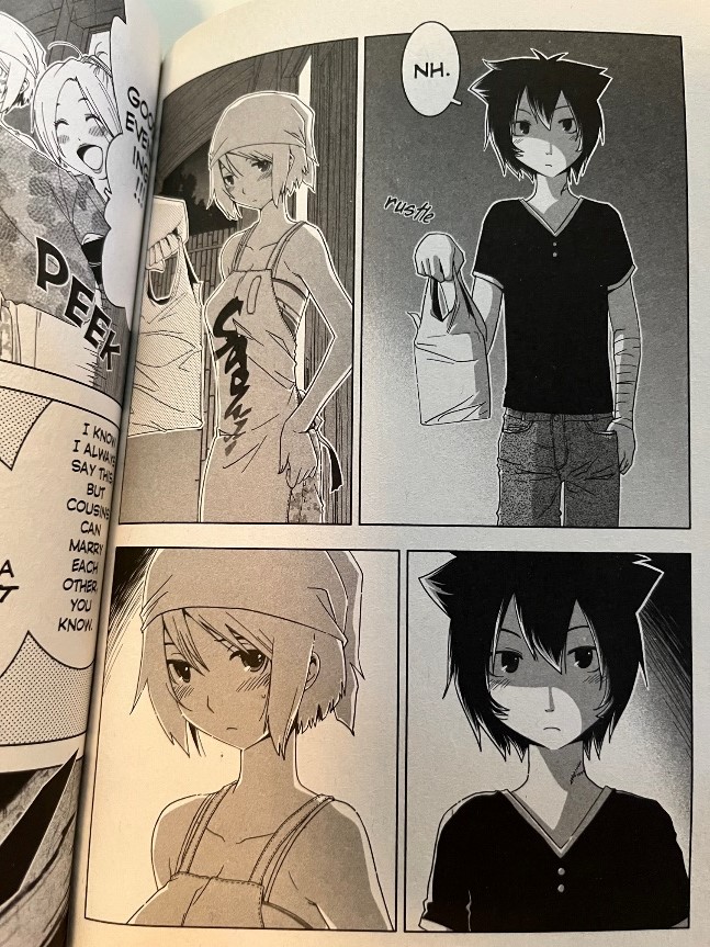 Sankarea Volume 5 Chihiro visits Ranko awkward
