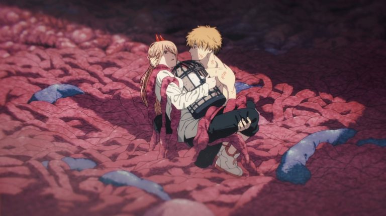 Chainsaw Man Epsiode 4 Denji rescued Power and Meowy