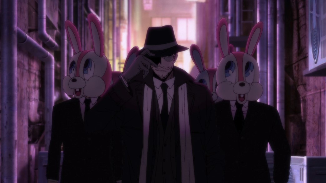 Sabikui Bisco Episode 1 Kurokawa with bodyguards