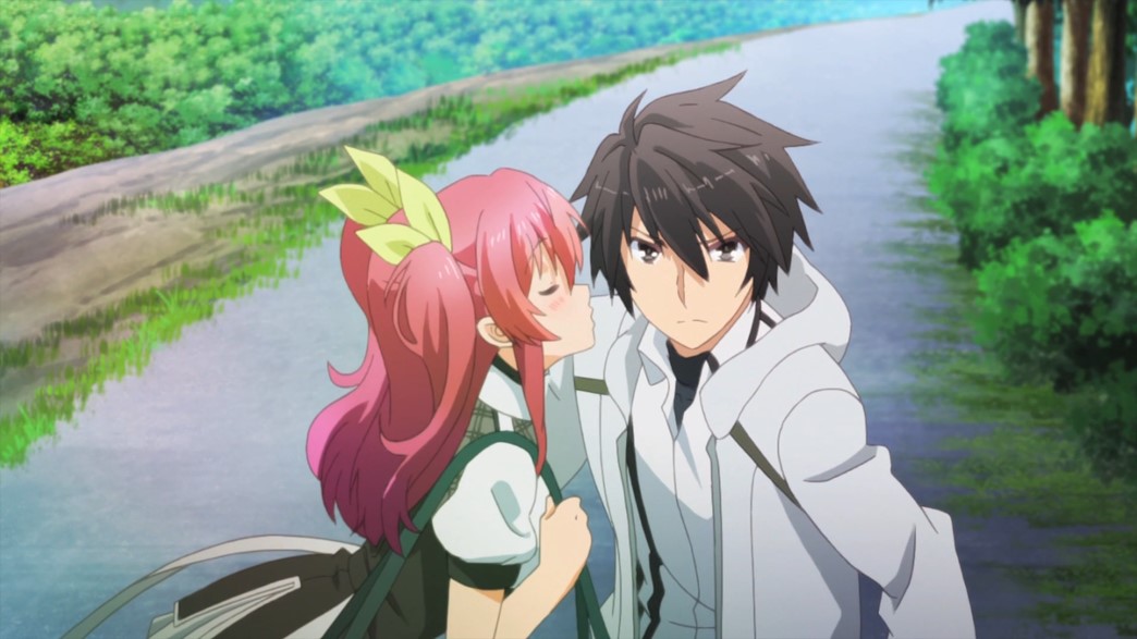 Chivalry of a Failed Knight Episode 9 Stella about to kiss Ikki
