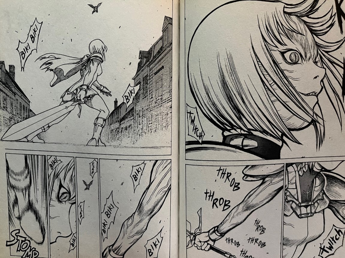 Claymore Volume 1 Clare fighting Yoma