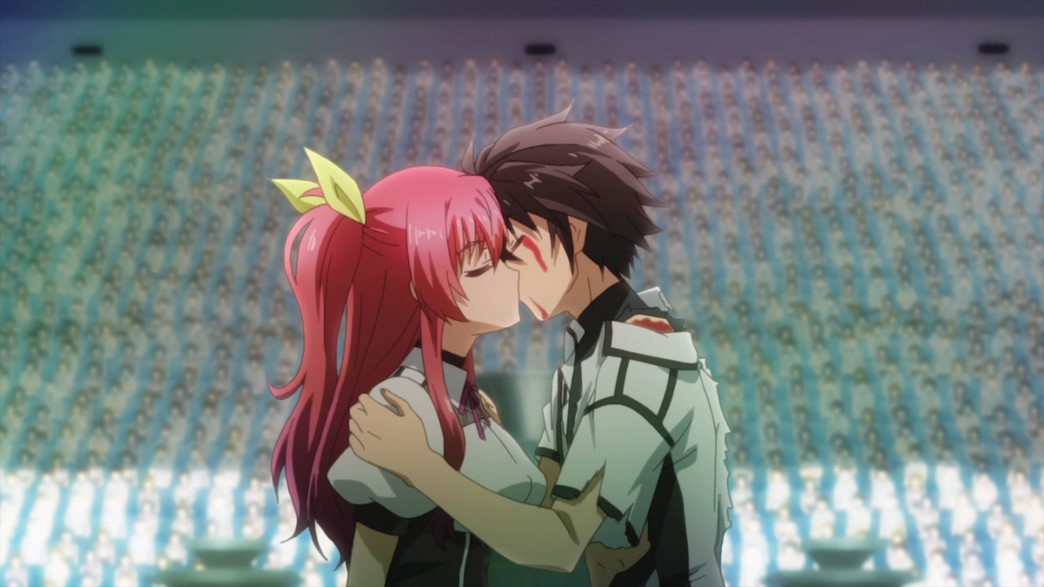 Chivalry of a Failed Knight Episode 12 Stella and Ikki kiss