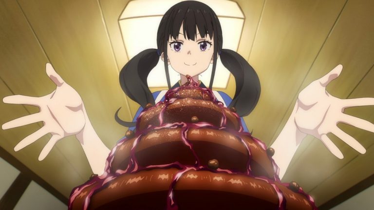 Lycoris Recoil Episode 8 Takina Inoue reveals her new pudding