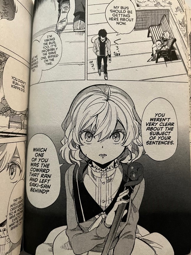 In Spectre Volume 1 Kotoko challenges Kuro