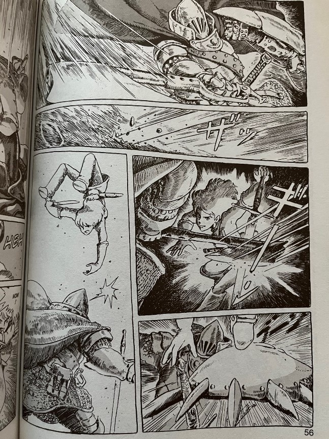 Nausicaa of the Valley of the Wind Volume 1 Nausicaa fights an armoured knight
