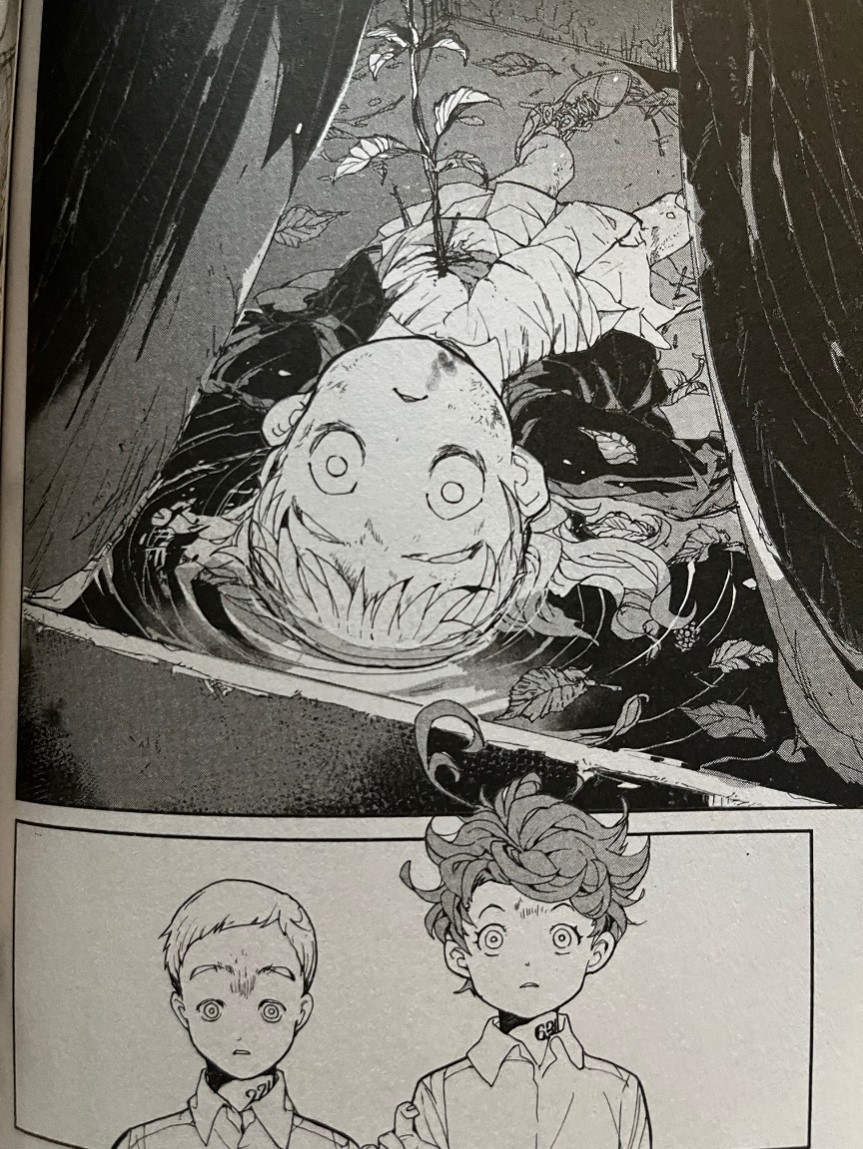 The Promised Neverland Volume 1 Emma and Norman find Conny