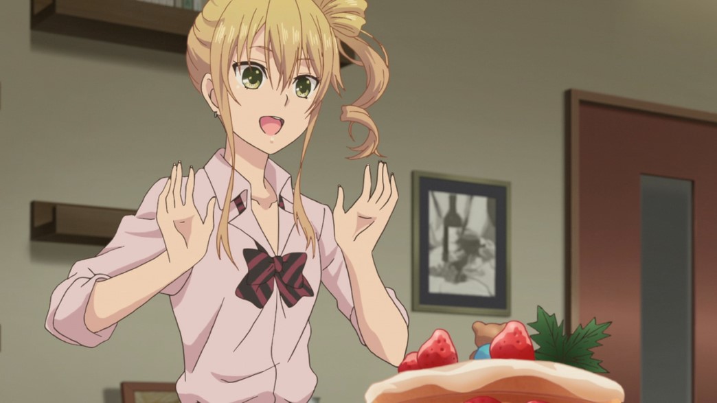 Citrus Episode 9 Yuzu baked a cake for Christmas