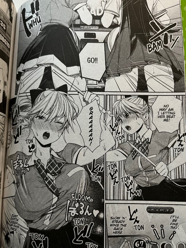 The Girl in the Arcade Volume 2 Nanora and Shigure competing