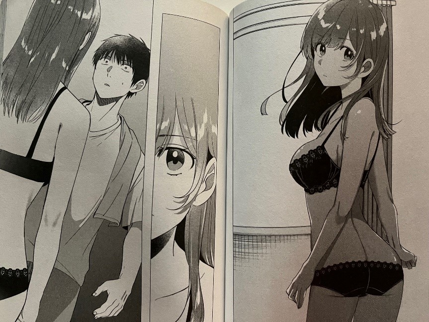 Higehiro Volume 2 Sayu confronts Yoshida in her underwear