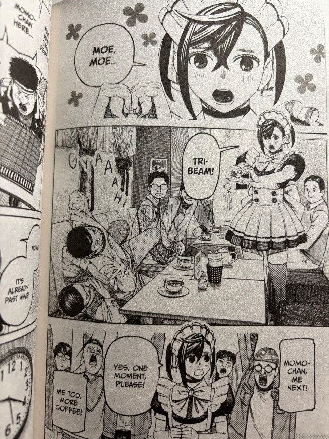 Dandadan Volume 10 Momo at work in the Maid Cafe