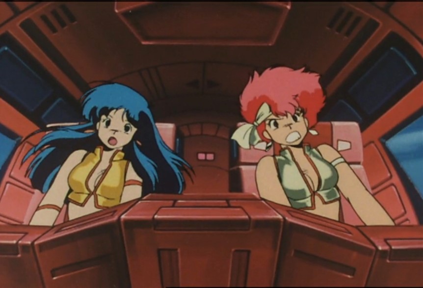 Dirty Pair Episode 21 Kei and Yuri flying