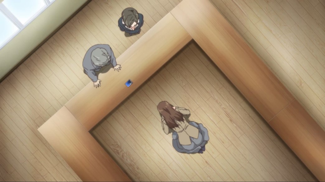 Domestic Girlfriend Episode 12 Hina Tachibana begging to Principal not to disclose her relationship with Natsuo Fuji
