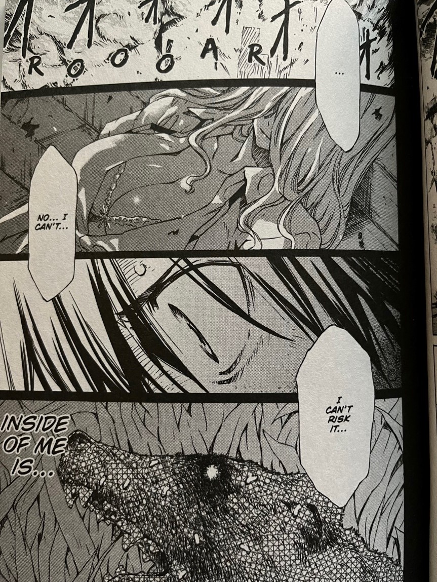 Gleipnir Volume 1 Shuichi Kagaya smells Claire Aoki in the fire