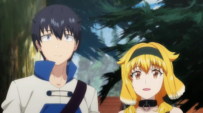 Harem in the Labyrinth of Another World Episode 8 Michio and Roxanne looking around a village