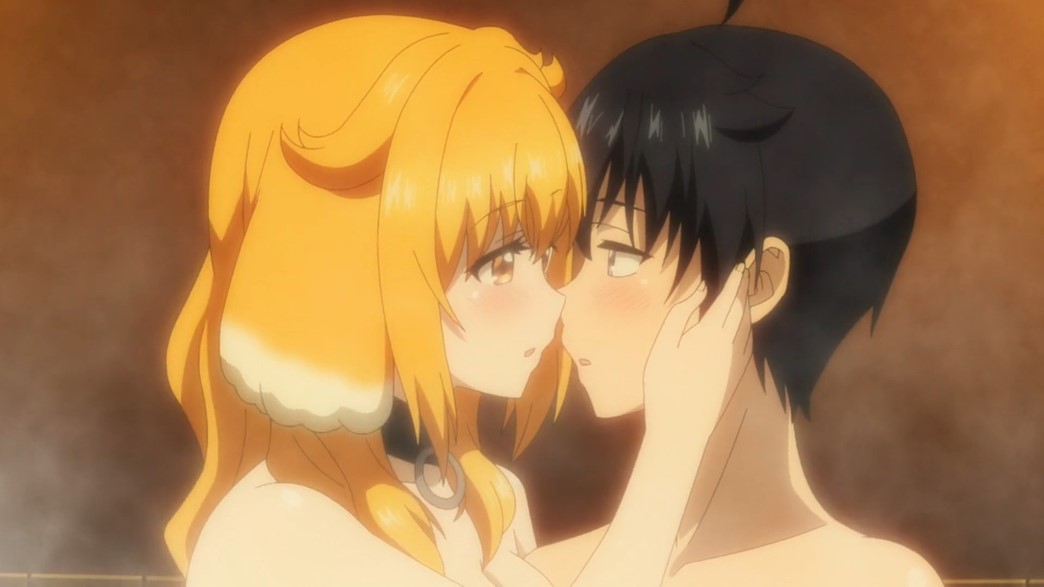 Harem in the Labyrinth of Another World Episode 9 Michio kisses Roxanne