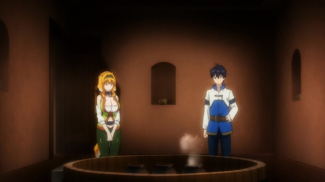 Harem in the Labyrinth of Another World Episode 9 Michio shows Roxanne his latest purchase