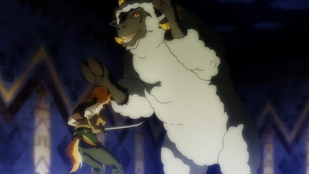 Harem in the Labyrinth of Another World Episode 9 Roxanne fighting Quratar labyrinth floor boss