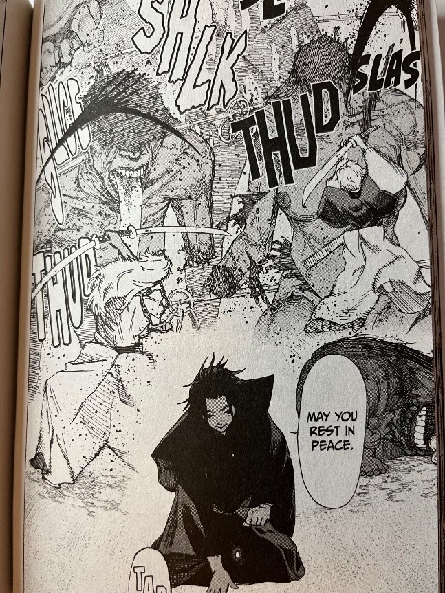 Hells Paradise Jigokuraku Volume 7 Shugen mourning his mentor
