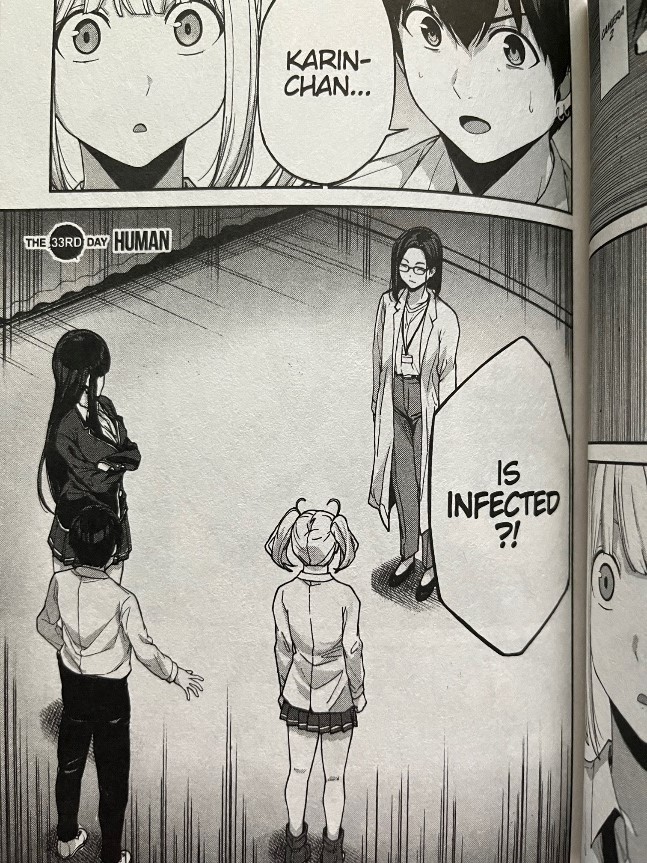 Kingdom of Z Volume 5 Kurusaki Nii reveals that Karin ant Ritsuka are infected
