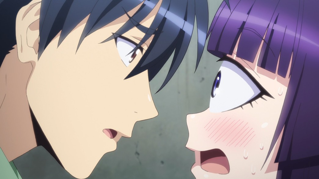 Monster Musume Everyday Life with Monster Girls Episode 11 Kimihito looking Manakok in the eye