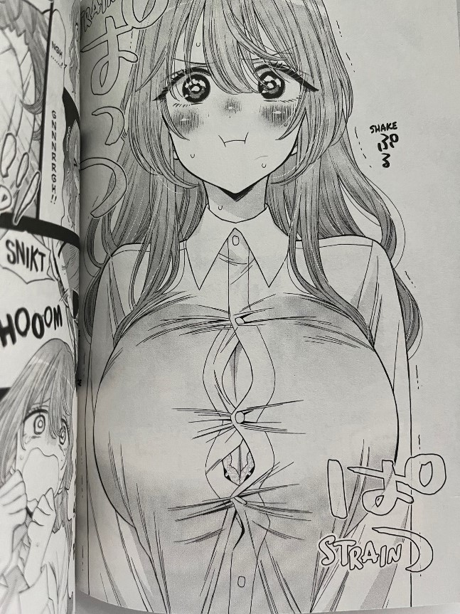 My Dress Up Darling Volume 4 Shinju Inui's boobs about to explode