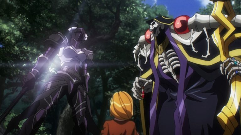 Overlord Episode 3 Momonga stops Albedo from killing the humans