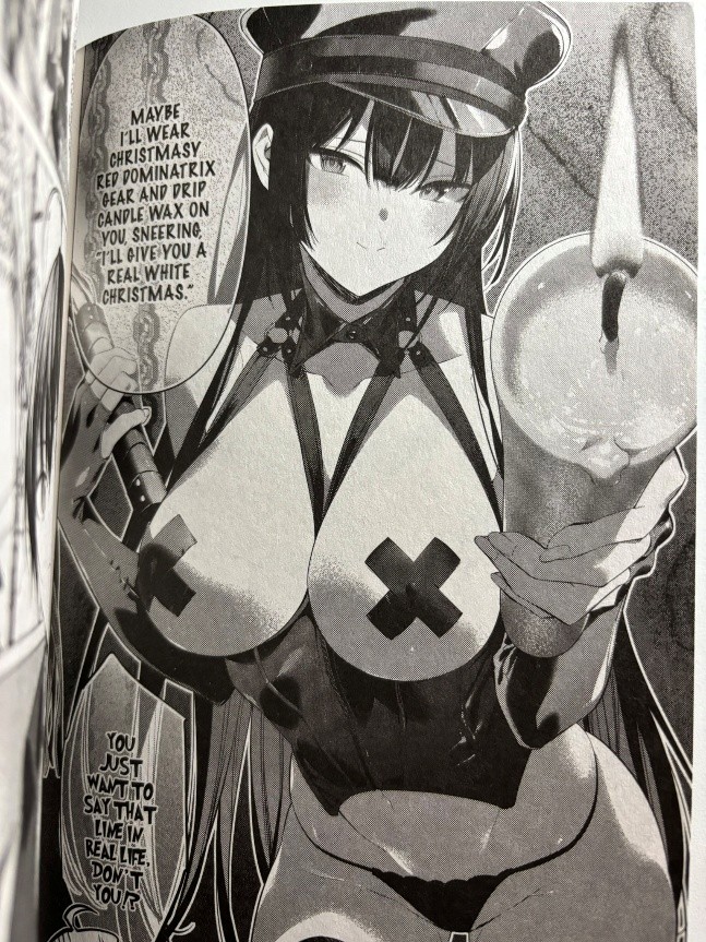 Please Put Them On, Takamine san Volume 6 Takamine threatening to punish Shirota