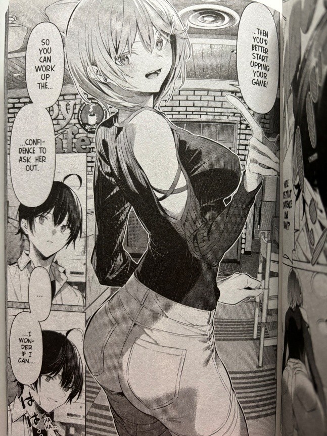 Please Put Them On, Takamine san Volume 8 Eri convincing Shirota to make a move on Takamine