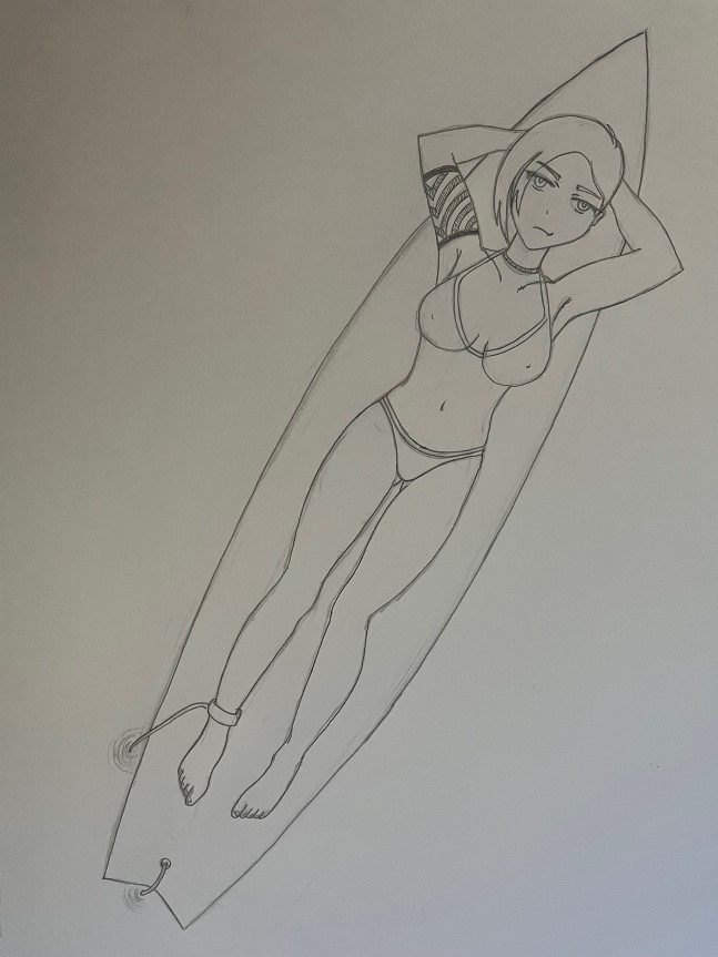 RIP Tide Kira full body cover sketch pose