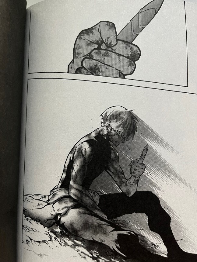 Ragna Crimson Volume 11 Ragna with the remaining fragment of Starlia's sword