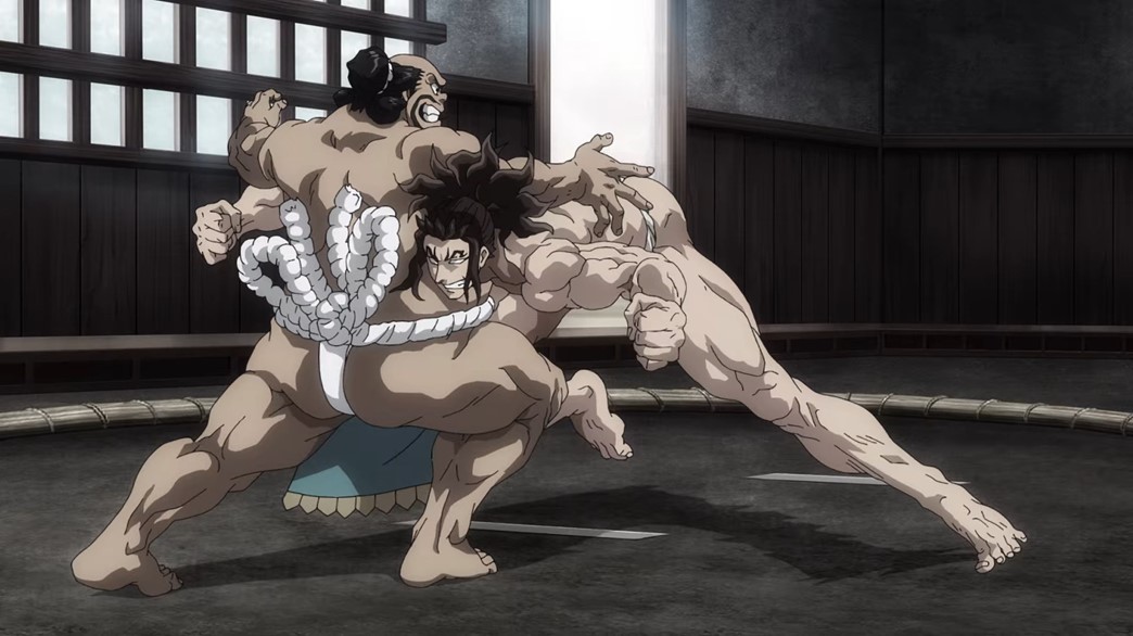 Record of Ragnarok Episode 21 Raiden Tameemon training to become a sumo