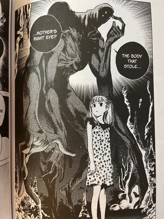Summer Time Rendering Volume 3 Shadow Shiori and four armed shadow facing Hizuru and Nezu