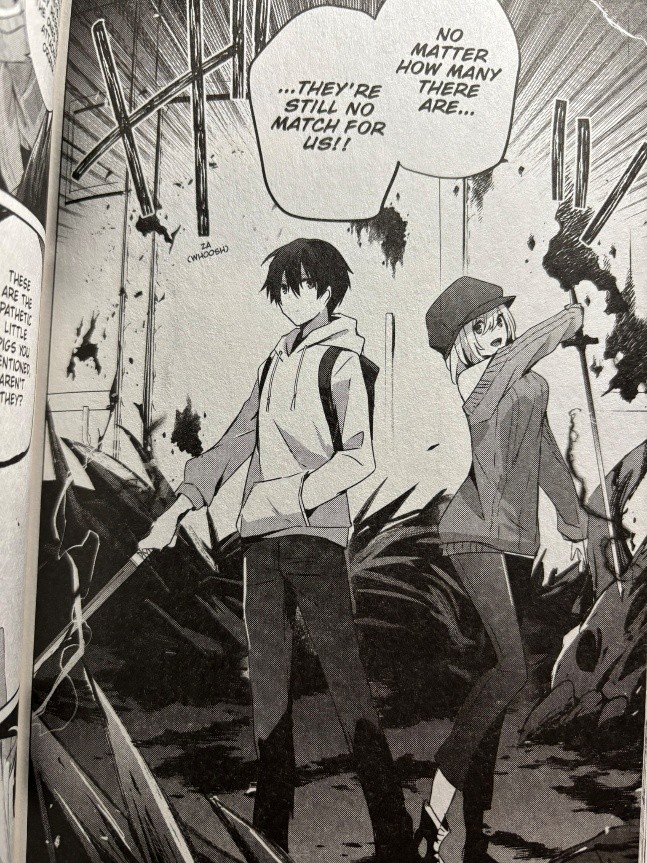 The Eminence in Shadow Volume 12 Cid and Beta fighting monsters in Japan