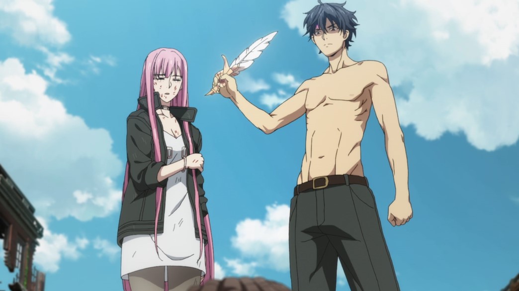 The Kingdoms of Ruin Episode 12 Adonis and Doroka standing over Shirousagi